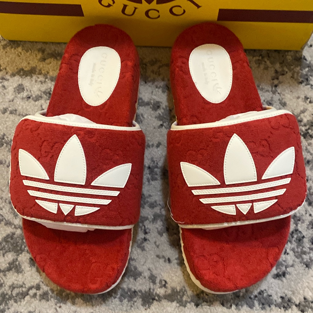 Gucci X Adidas Men Magic Sponge Gg Demetria Platform Sandal Size 9